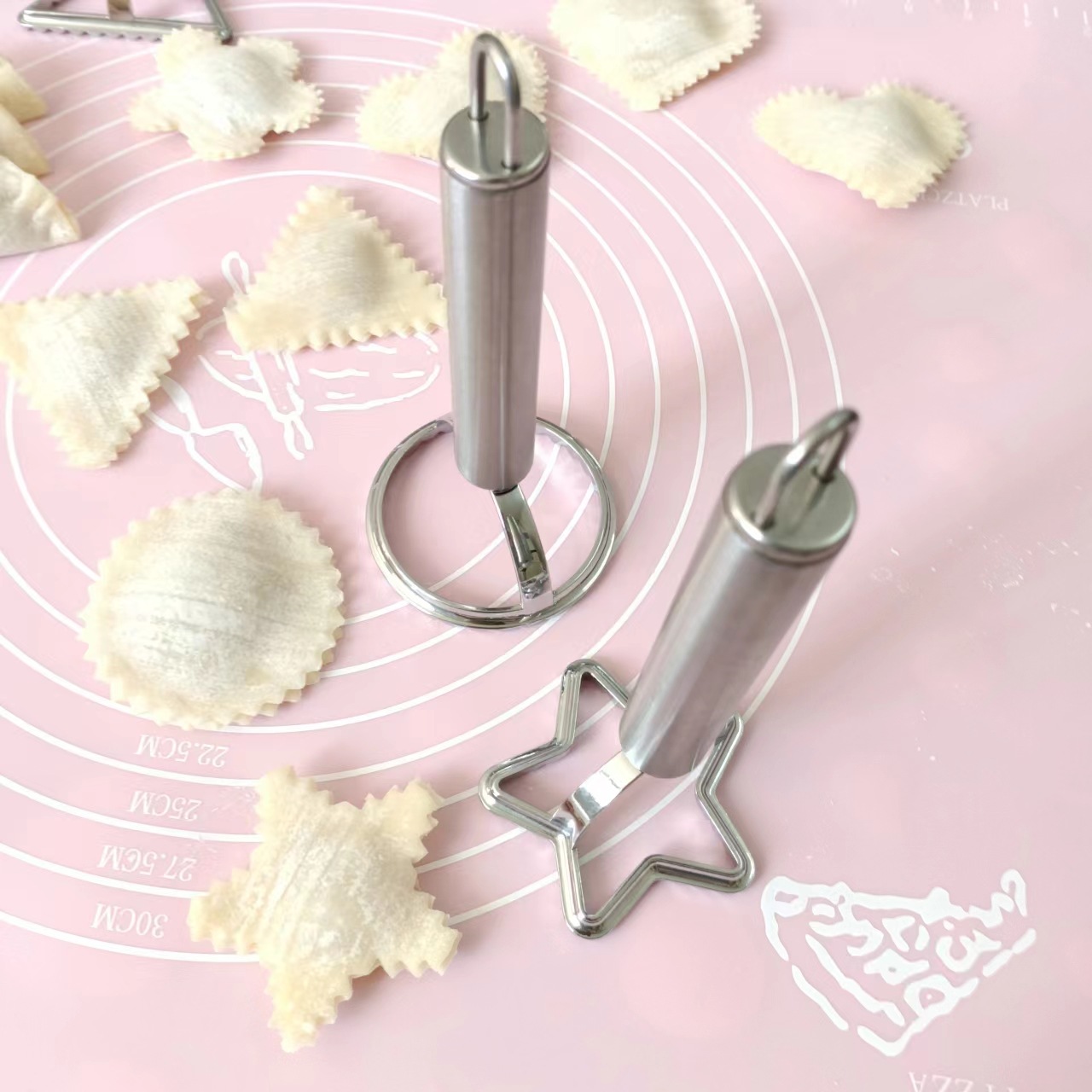 Baking Kitchen At Home - Square Round Ravioli Stamp Pasta Cutter