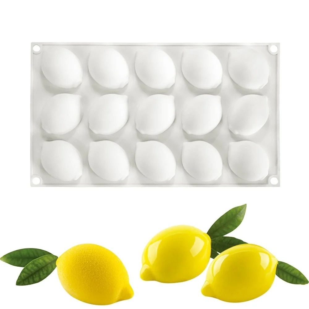 Kitchen Baking Tray - 15 Cavity Lemon Food Silicone Mold
