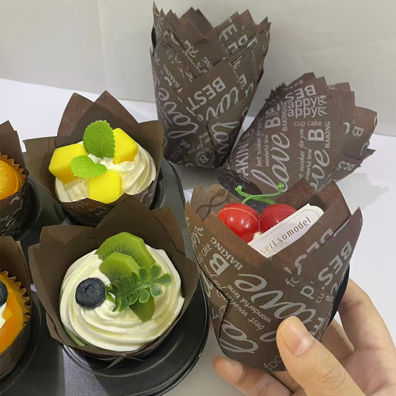 Kitchen Baking Paper - 50Pcs/100Pcs Coffee-Themed Tulip Cake Paper Cups,