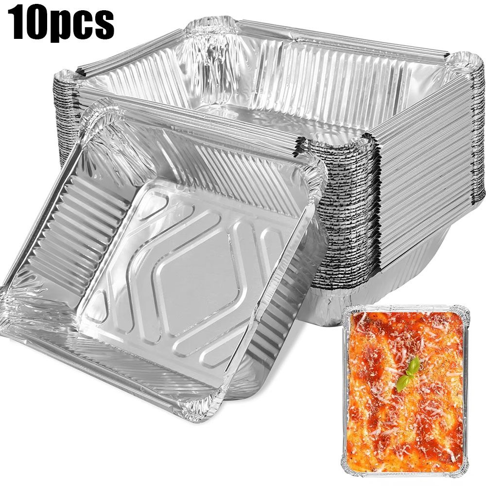 Kitchen Baking Tray - 10PCS Disposable Aluminum Foil Food Storage