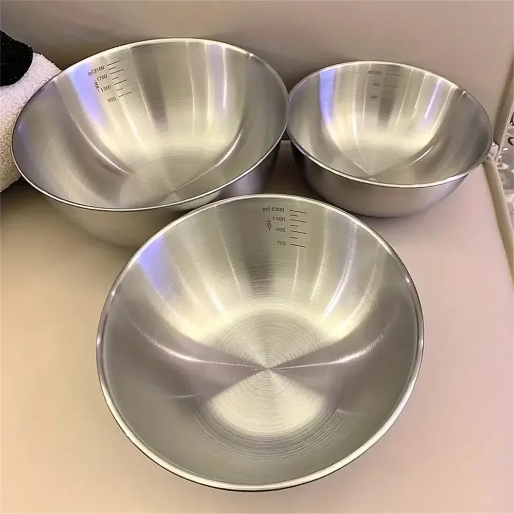 Kitchen Baking Cooking - 1-3 Stainless Steel Bowl Set with