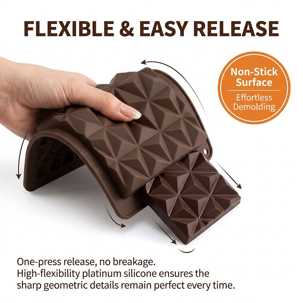 2-in-1 Silicone Chocolate Bar  - Kitchen Baking Tray review and price