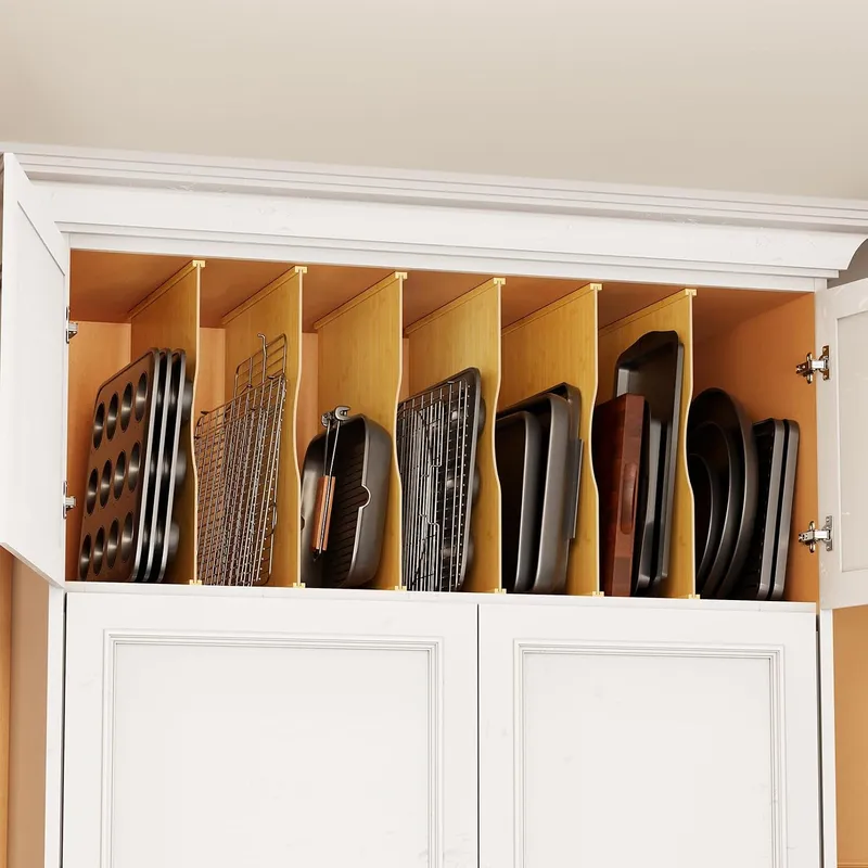 6 Pack Tray Dividers for Cabin - Kitchen Baking Sheet Organizer review and price