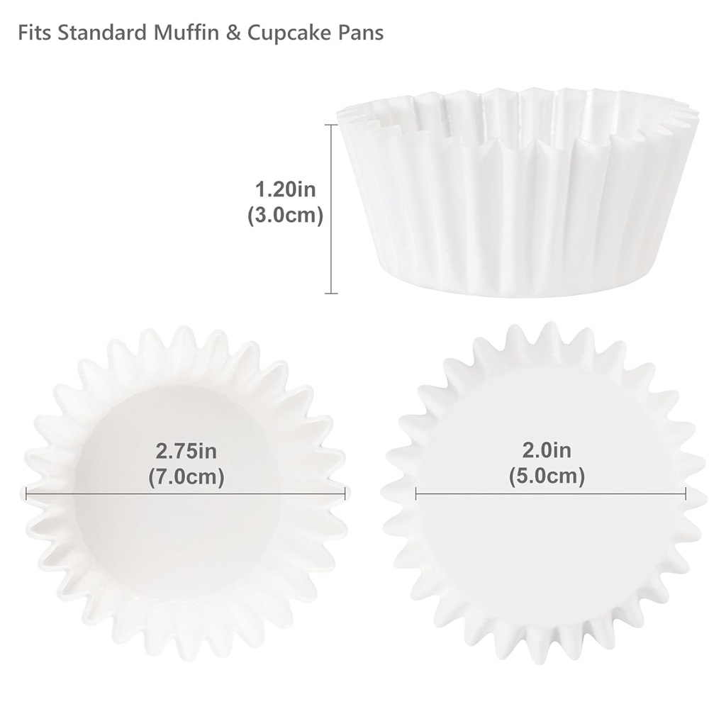 200pcsWhite Cupcake Liners Non - Kitchen Baking Paper review and price