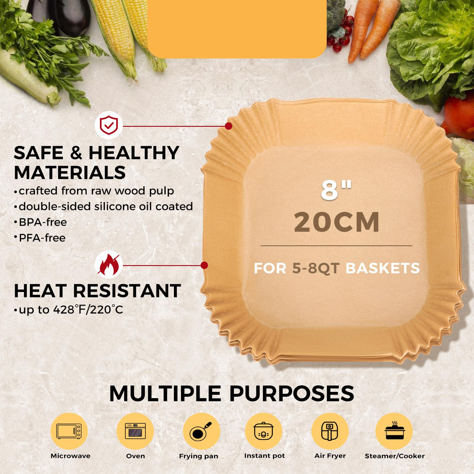200 Pcs Square Disposable Air  - Kitchen Baking Paper review and price