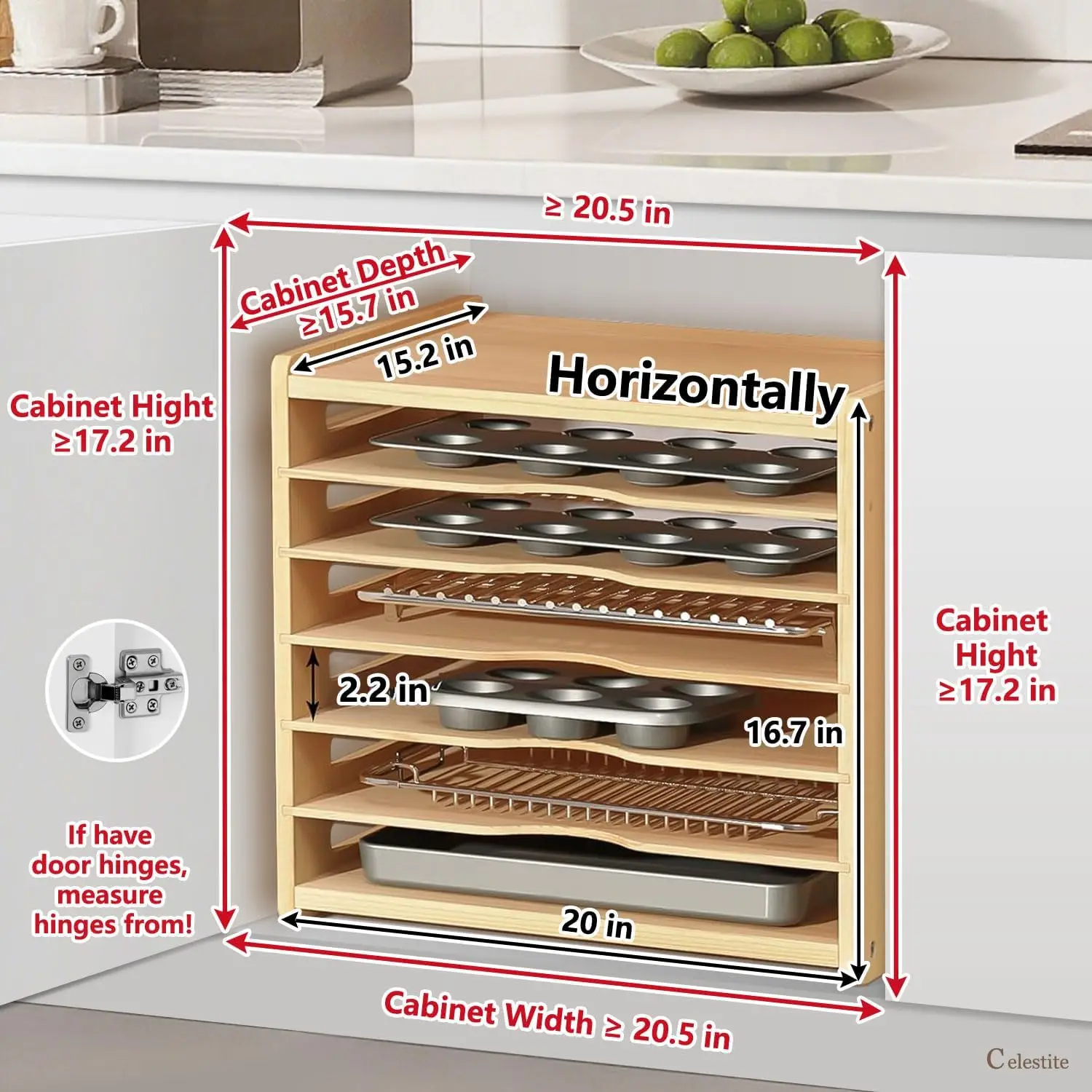 Wooden Tray Dividers for Cabin - Kitchen Baking Sheet Organizer review and price