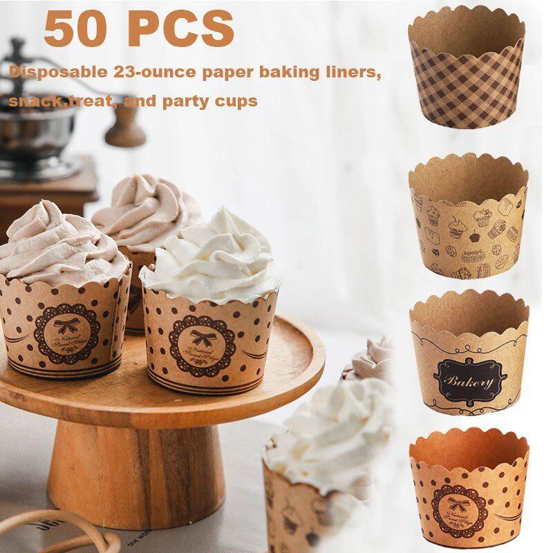 50Pcs/Pack Cupcake Paper Cups  - Kitchen Baking Paper review and price