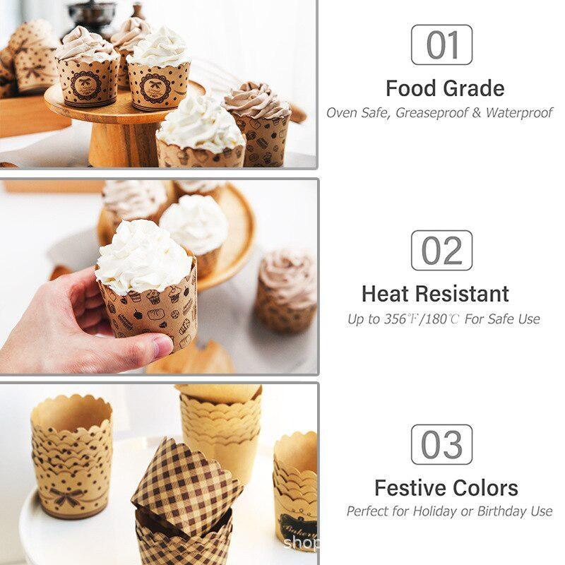 50Pcs/Pack Cupcake Paper Cups  - Kitchen Baking Paper review and price