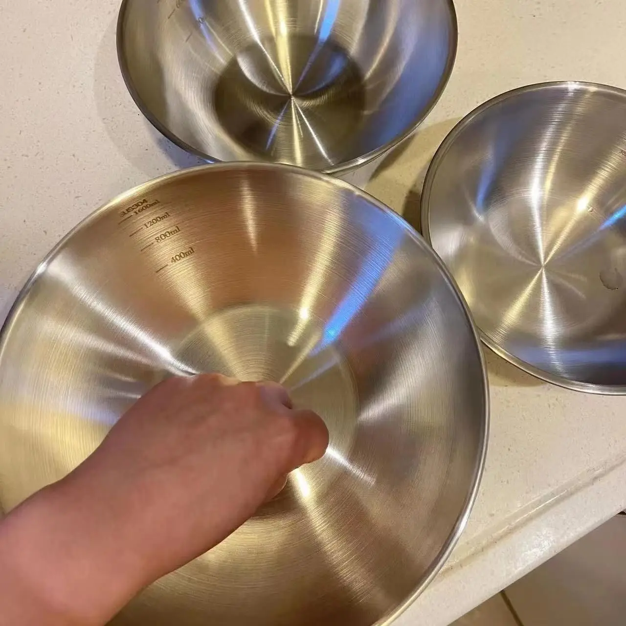 1-3 Stainless Steel Bowl Set w - Kitchen Baking Cooking review and price
