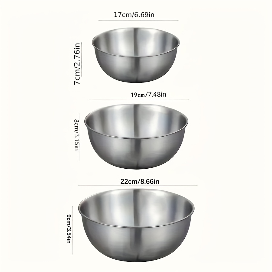3pcs Stainless Steel Salad Bow - Kitchen Baking Cooking review and price