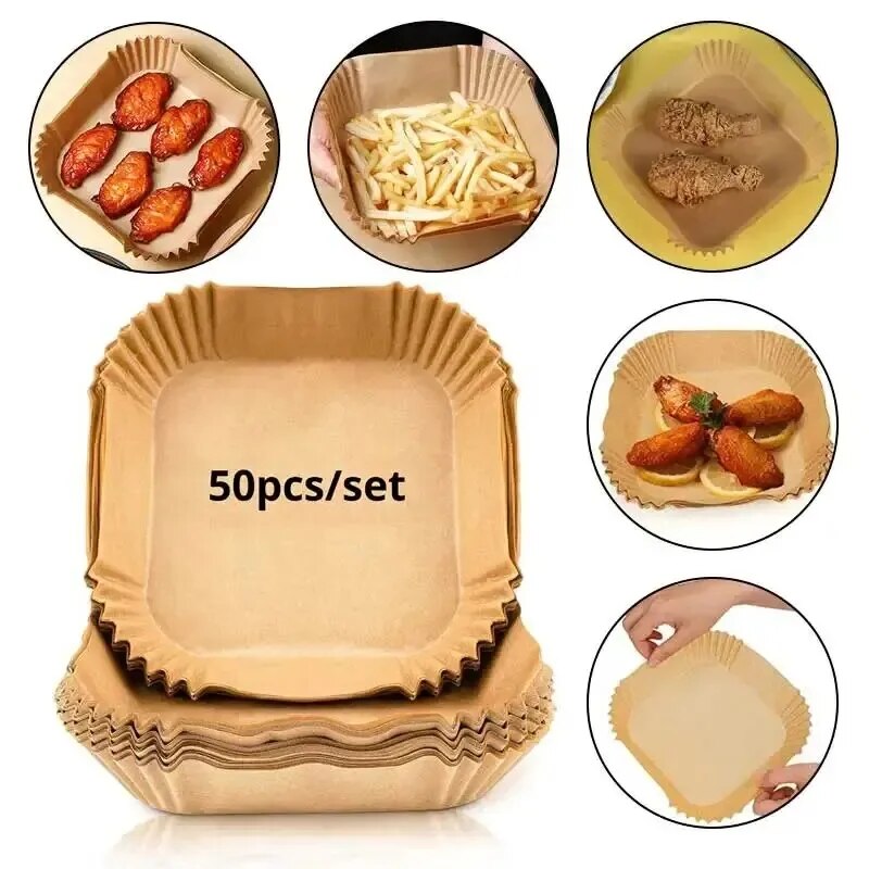 50Pcs Air Fryer Disposable Pap - Kitchen Baking Paper review and price