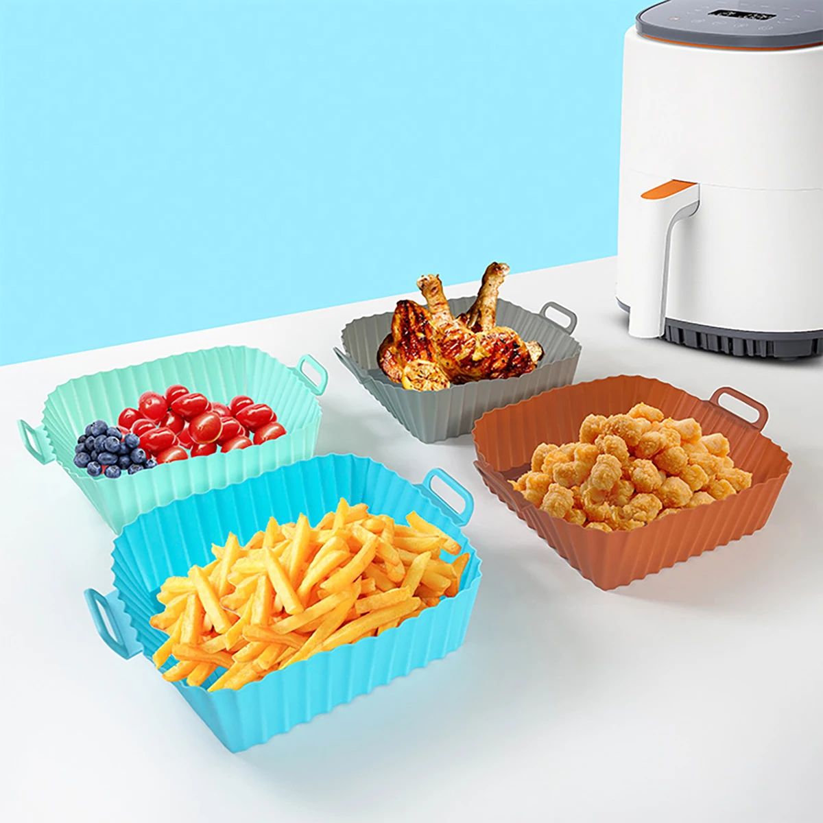 Silicone Fryer Mold Air Fryer  - Kitchen Baking Tray review and price