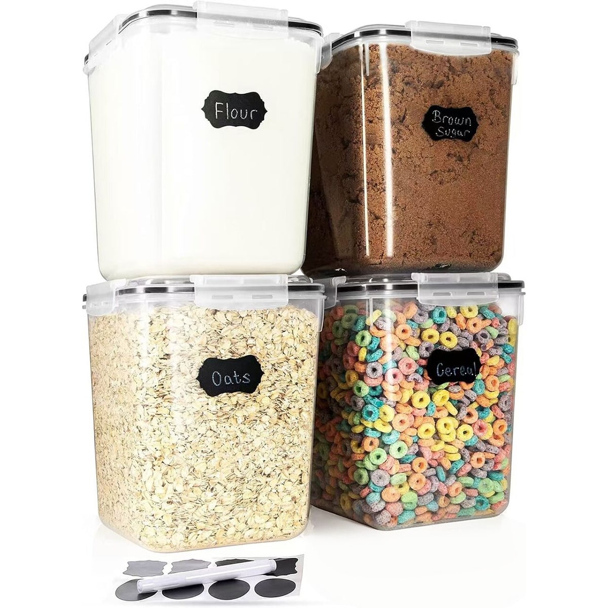 4PCS Large Food Storage Contai - Kitchen Glass Baking Set review and price