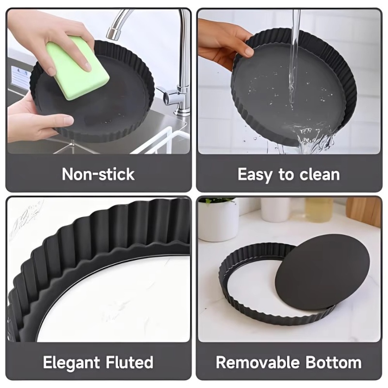 1pc Removable Bottom Fluted Ta - Kitchen Baking Tray review and price